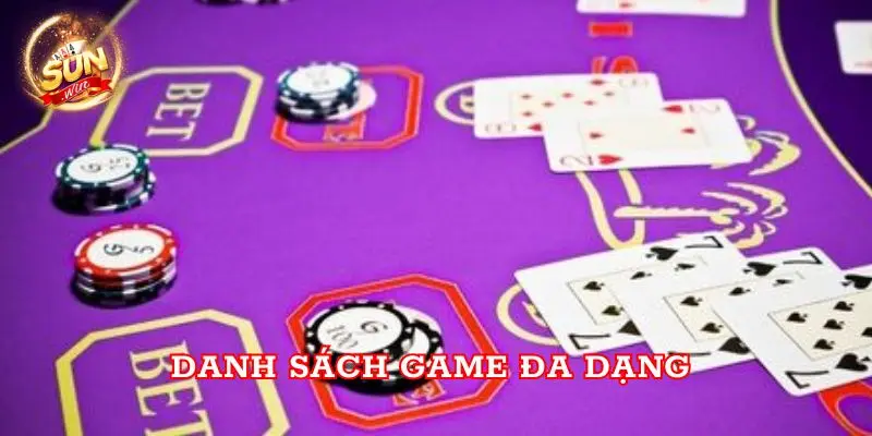 Danh sách game đa dạng